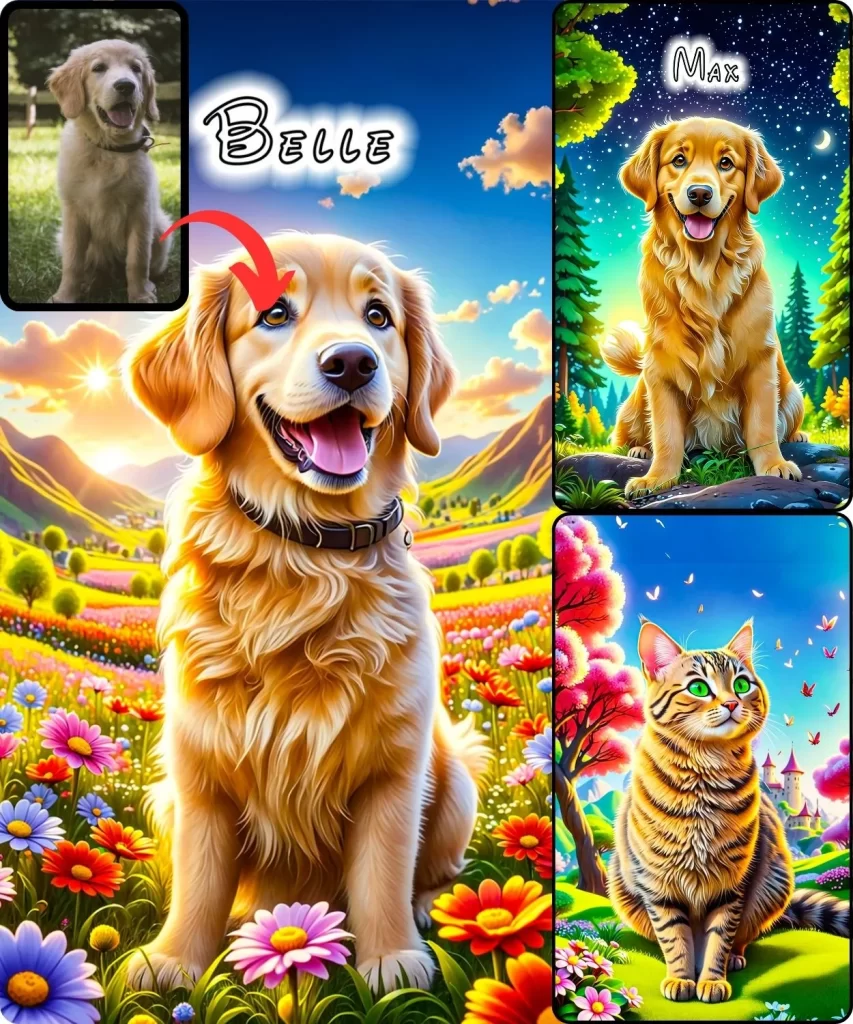 Custom Pet Portraits (Unique background)